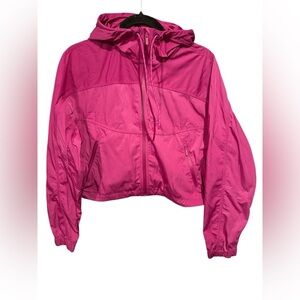 Lululemon Athletica Pink Bomber Jacket with Hood